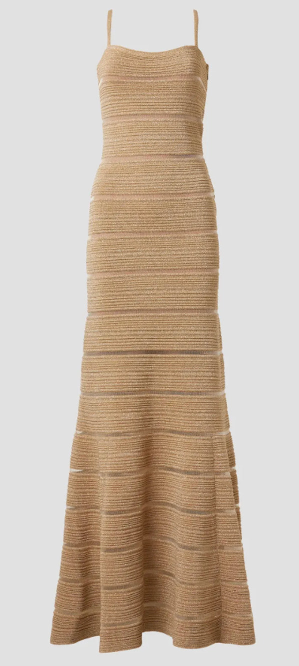Herve Leger - Metallic Bandage Gown - Size Small